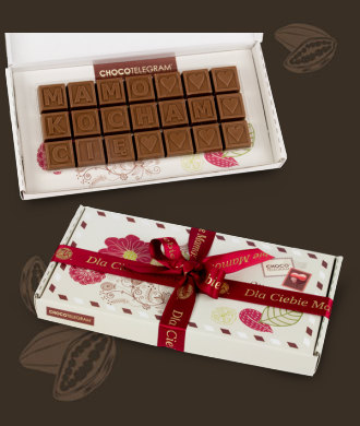 Mamo Kocham Cię ze wstążką, wyjątkowy smak czekoladek chocolissimo.pl
