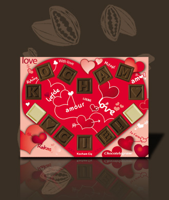 Kocham Cię - Telegram gotowy, wyjątkowy smak czekoladek chocolissimo.pl
