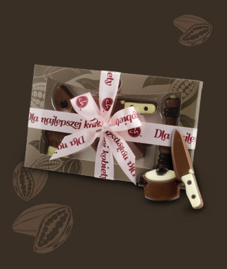 Przybory kuchenne ze wstążką, wyjątkowy smak czekoladek chocolissimo.pl
