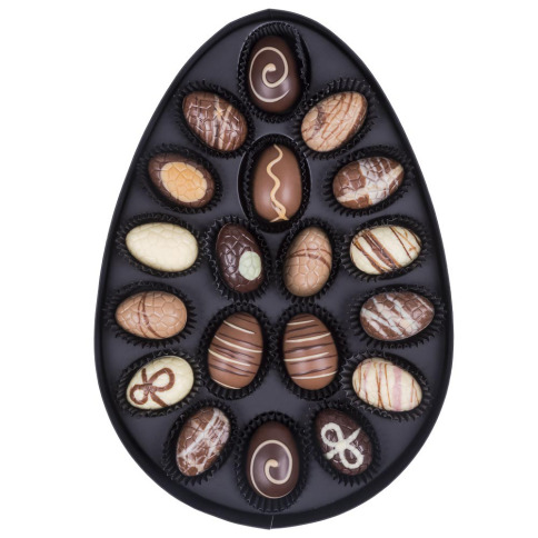 czekoladowe jajka ala faberge, wielkanocne czekoladki, czekoladowe pisanki wielkanocne, prezent wielkanocny, od zajączka