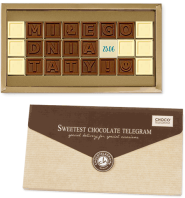 czekoladowy telegram dla taty