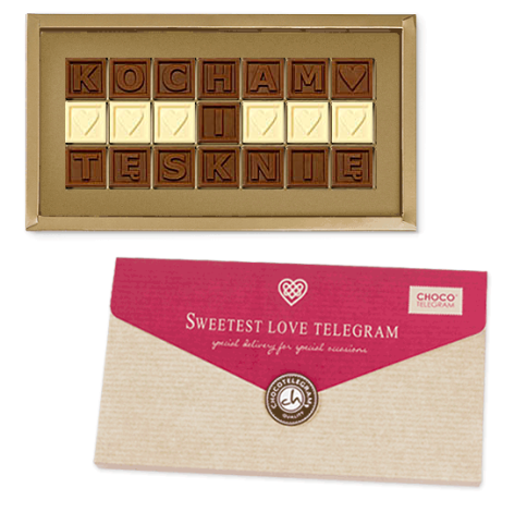 słodki telegram na walentyki