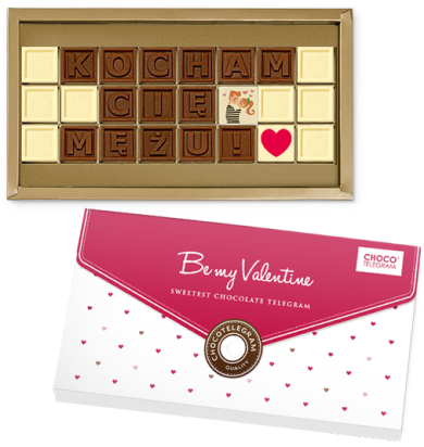 czekoladowy telegram dla męża