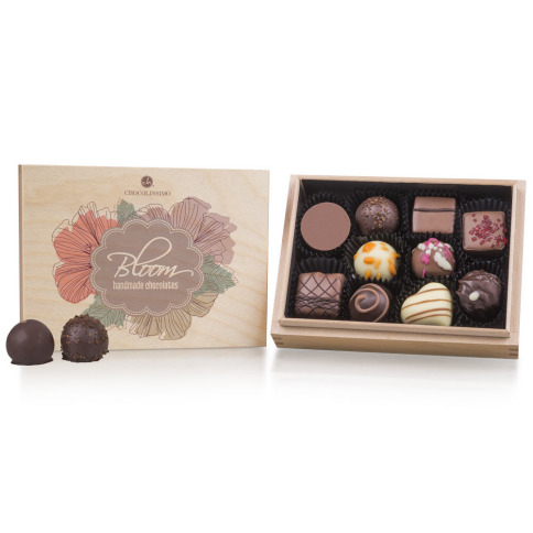 Bloom Handmade Chocolates, czekoladki dla niej, Premiere mini dla kobiety