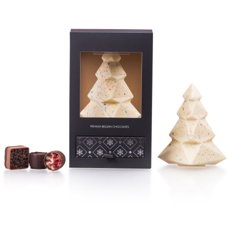 świąteczna choinka z czekolady na prezent