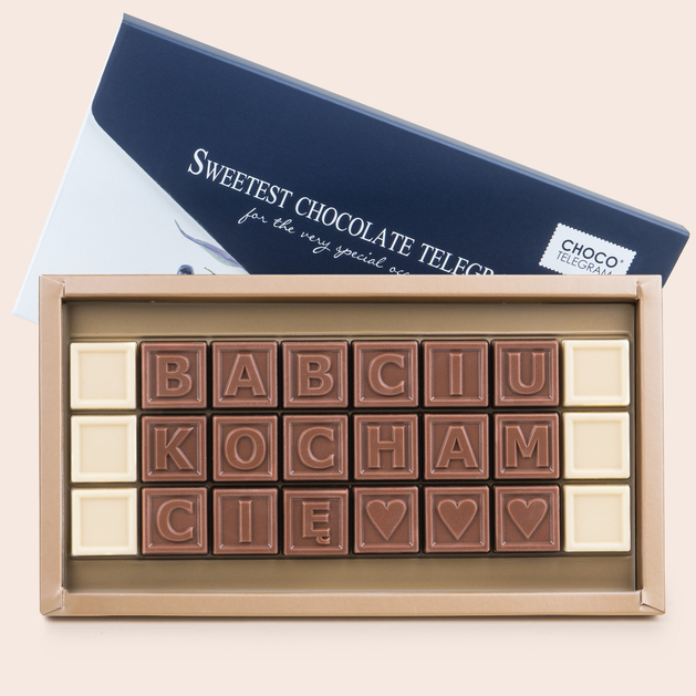 Słodkie życzenia z chocotelegramu dla babci