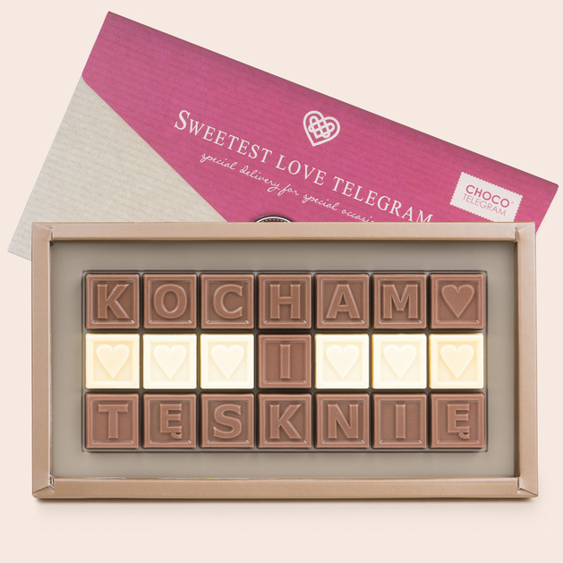 słodki telegram na walentyki