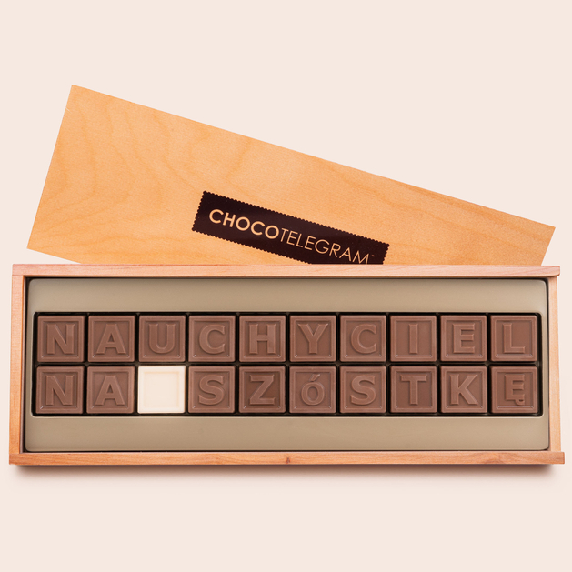 czekoladowy telegram nauczyciel na szóstkę