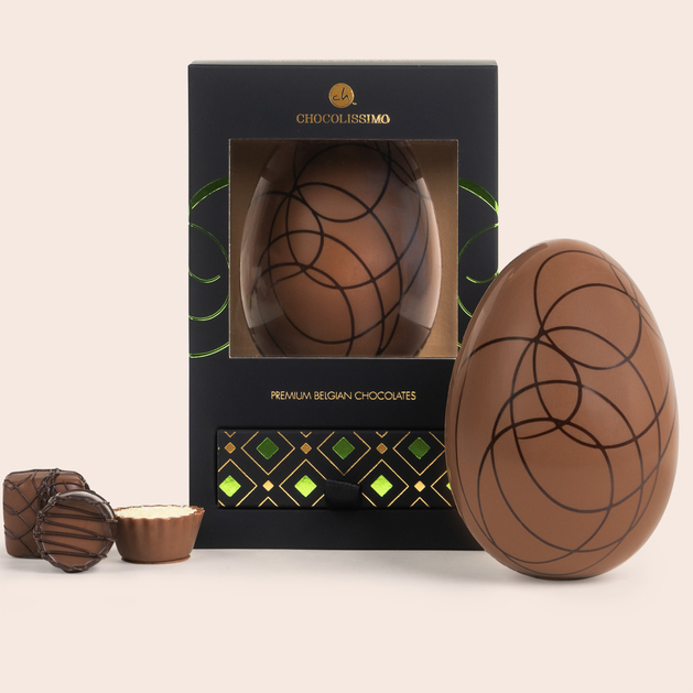 czekoladowe jajo z pralinami