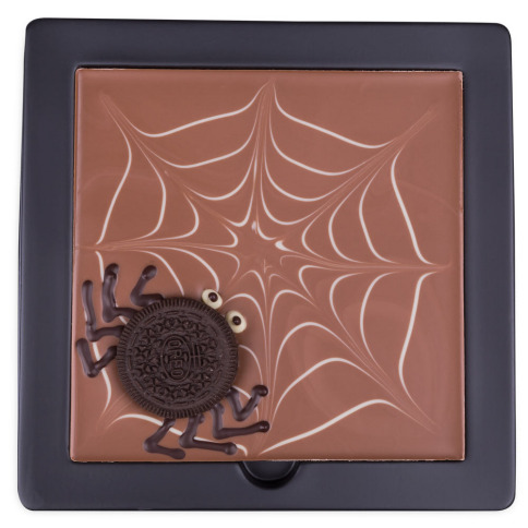 czekoladowy pająk - tafla z czekolady na Halloween