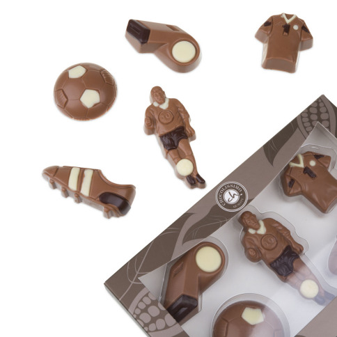 Piłkarskie czekoladki dla Taty, czekoladowe figurki chocolissimo, czekoladki dla sportowca