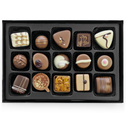 Piętnaście belgijskich czekoladek w opakowaniu z Twoim zdjęciem
