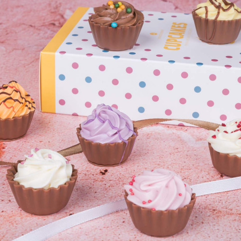 6 amerykańskich cupcakes'ów z belgijskiej czekolady