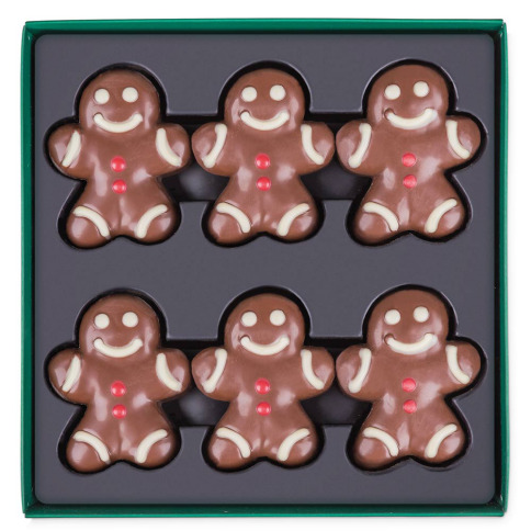 czekoladki w kształcie pierników na święta