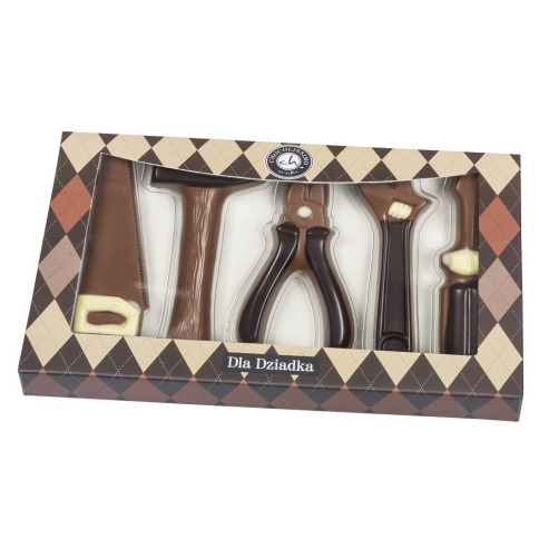 zestaw czekoladowych narzędzi na prezent