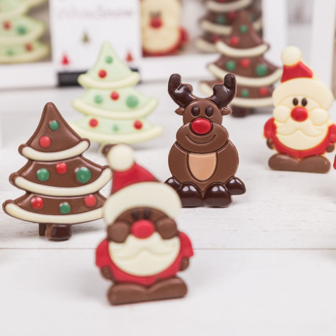 świąteczne czekoladowe figurki