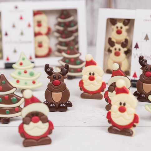 świąteczne figurki z czekolady