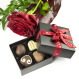 Czerwona róża i ChocoHeart