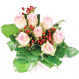 Bukiet różowych róż i telegram dla Mamy