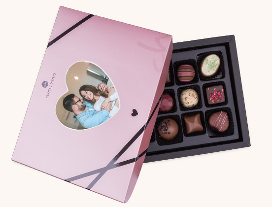 Unikalne cechy zestawu pralin z wlasnym zdjeciem w ksztalcie serca