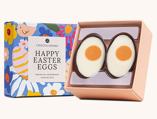 Unikalne cechy 2 poł&oacute;wek jajek z belgijskiej czekolady