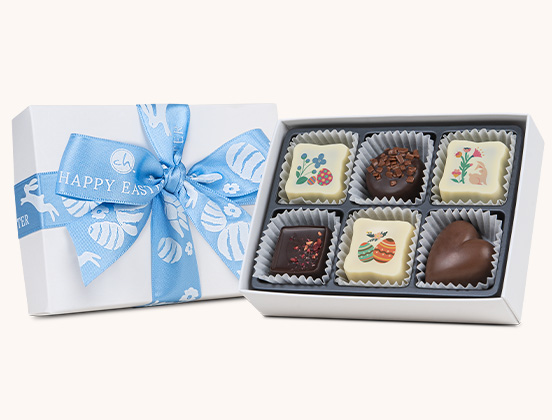 Unikalne cechy zestawu pralinek z wielkanocnymi nadrukami 