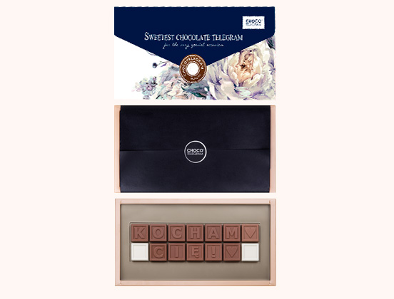 Unikalne cechy czekoladowego telegramu Kocham Cię!