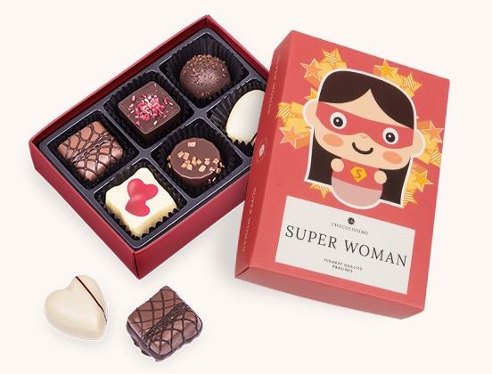 Unikalne cechy zestawu pralin dla super kobiety