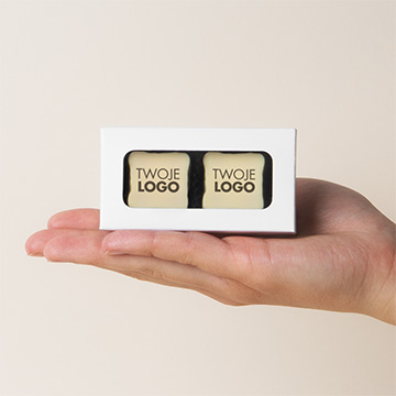 2 pralin z dowolnym nadrukiem dla partnera biznesowego