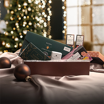 zawartość czekoladowego zestawu prezentowego dla par