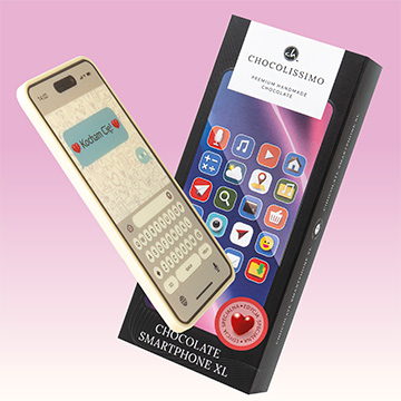 Czekoladowy smartphone na walentynki