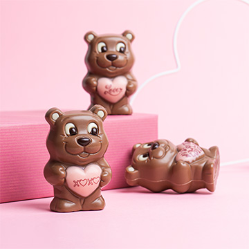 czekoladowy miś na walentynkowy prezent