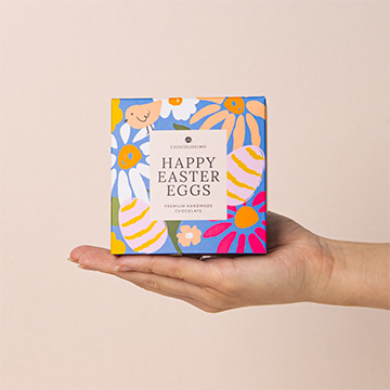 4 praliny w kształcie pisanek z belgijskiej czekolady