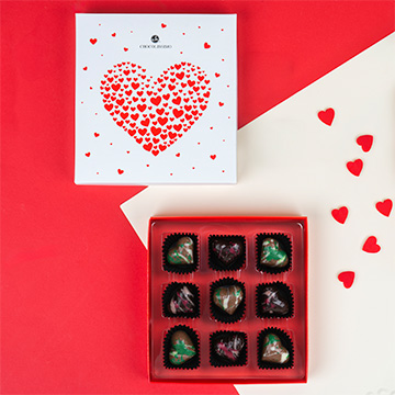 Zestaw milosnych pralinek na walentynki