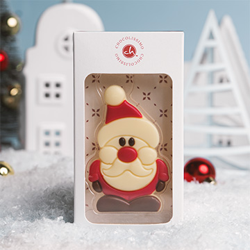 wykonany szczegółowo wykonany Św Mikołaj z mlecznej czekolady