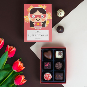 czekoladowe praliny dla super kobiety