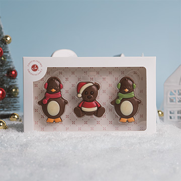 zestaw czekoladowych figurek świątecznych