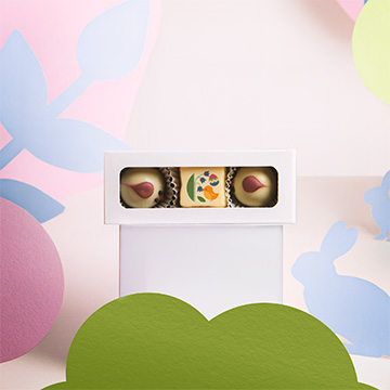 wielkanocne pralinki kurki i pralina z jadalnym nadrukiem dla firm