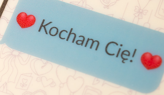 Kocham cię na czekoladowym smartphonie