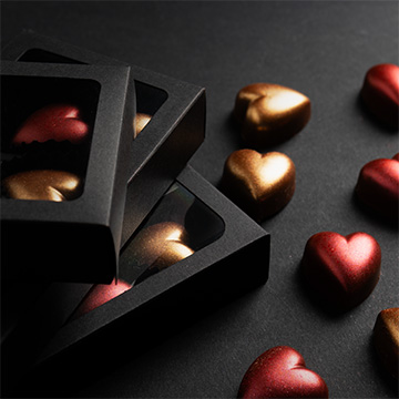 karmelowe praliny serca