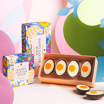 Poł&oacute;wki jajek z belgijskiej czekolady na Wielkanoc