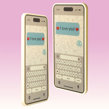 smartphone z belgijskiej czekolady na walentynki i love you