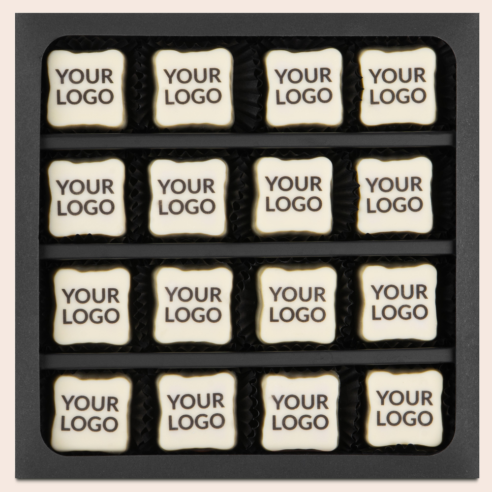 Oxide YOUR LOGO z okienkiem - 16 pralin z nadrukiem