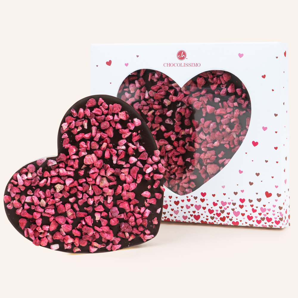 Chocoserce ciemne z malinami