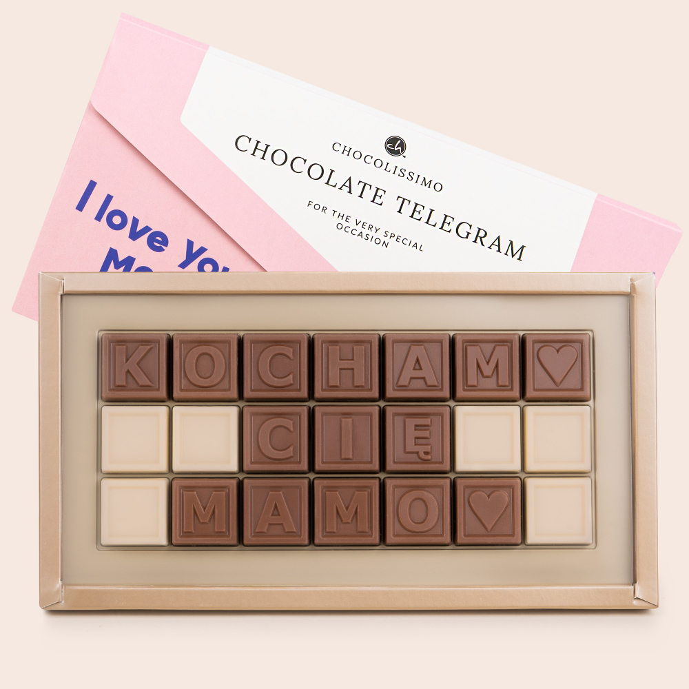 Czekoladowy telegram Kocham Cię Mamo