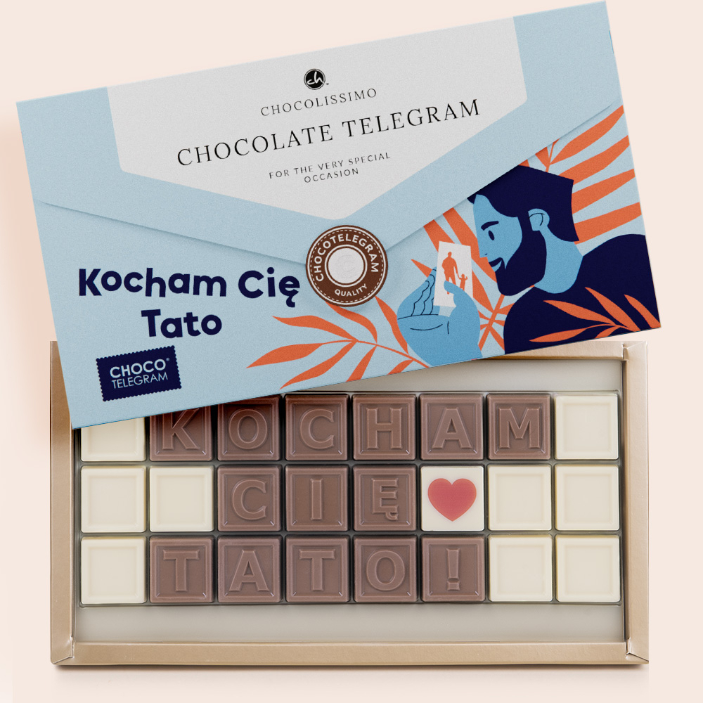 Czekoladowy Telegram® „Kocham Cię Tato!”