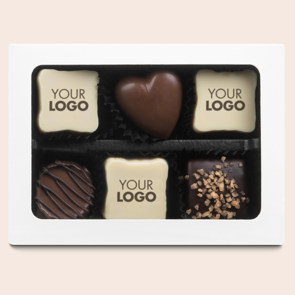 Oxide z okienkiem 6 - pralinki z możliwością nadruku logo