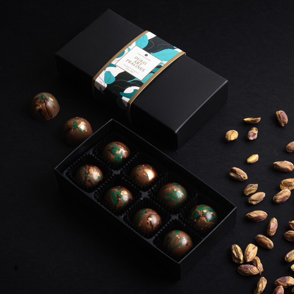 Pralinki dubajskie pistacjowe XL - zestaw 8