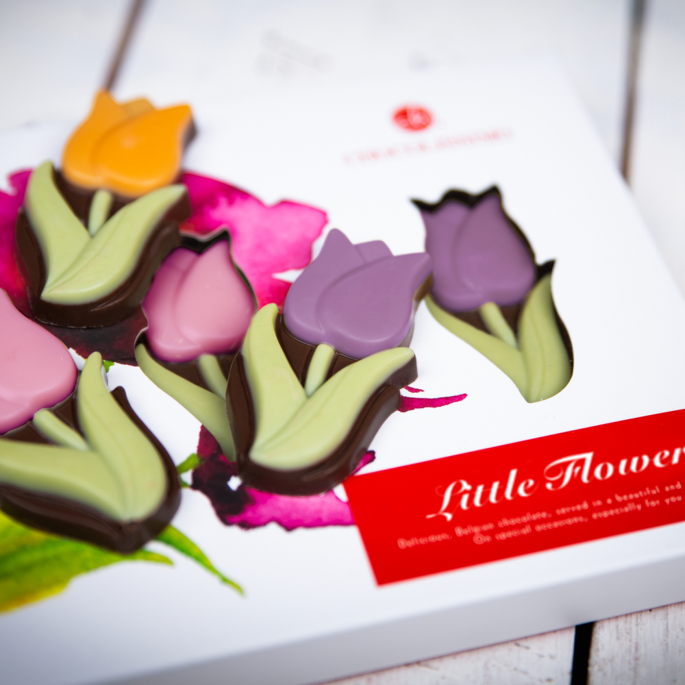 Tulipany z deserowej czekolady