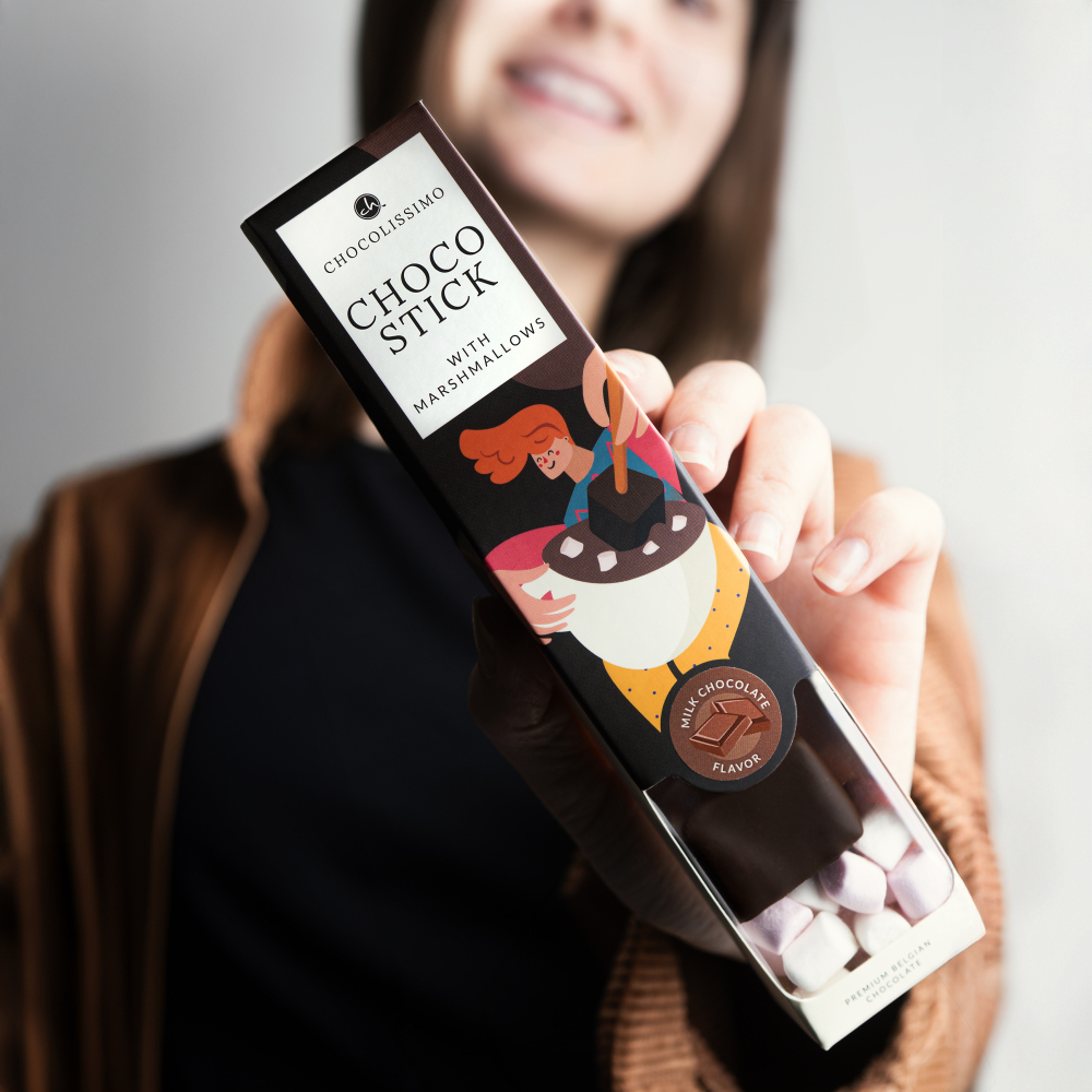 Czekolada deserowa na patyku do rozpuszczania - Chocostick